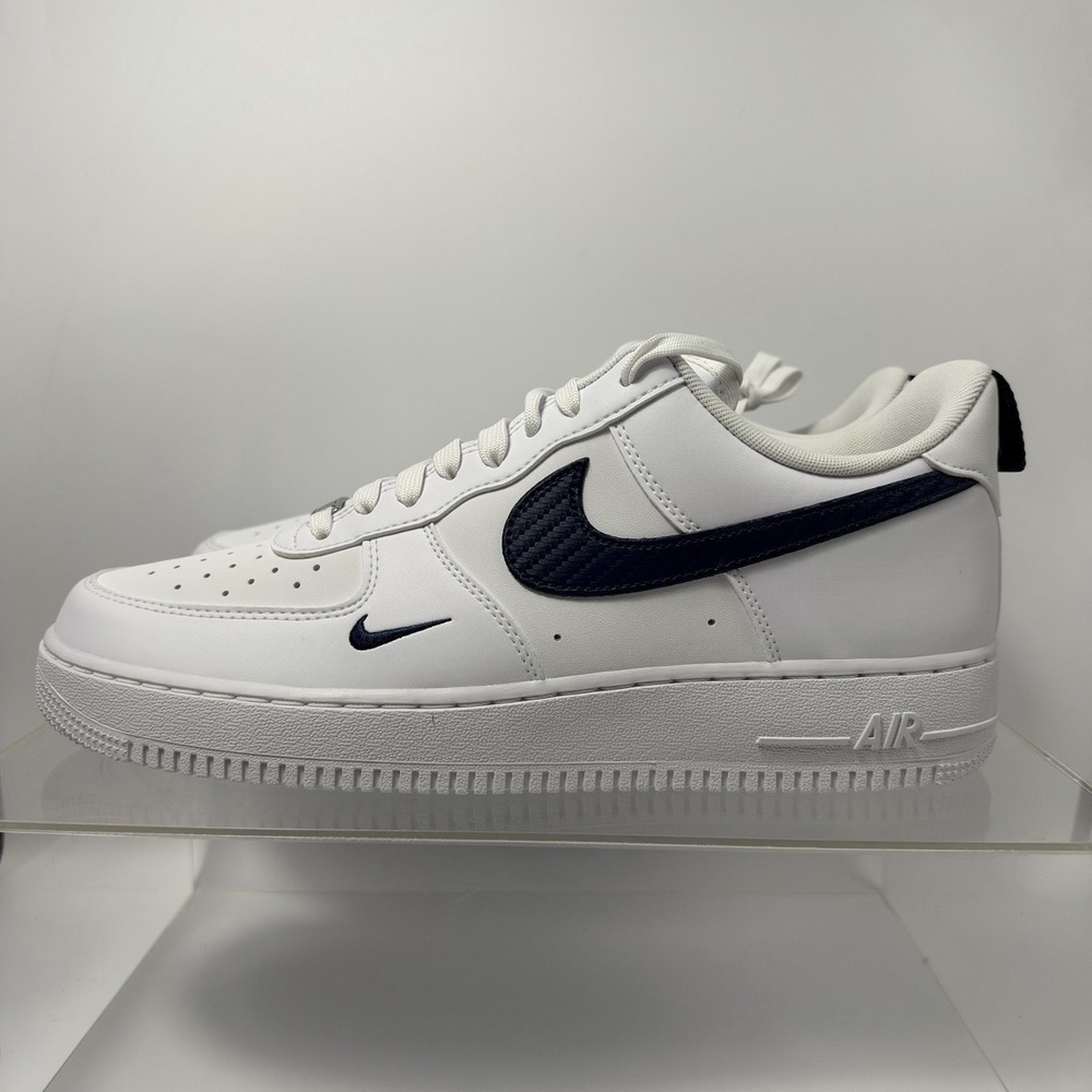 Brand New Nike Air Force 1 07 AF1 Tech ESS White Navy IR5599-100 Men's Size 11.5